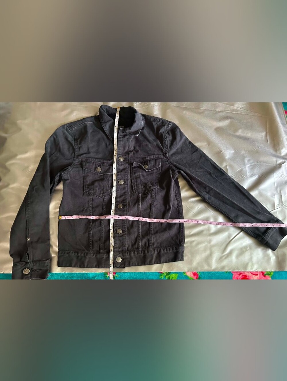 Express Men's Black Denim-Style Jacket